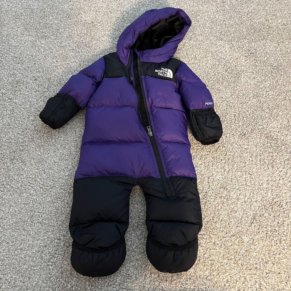 The North Face Purple and Black Kids One Piece